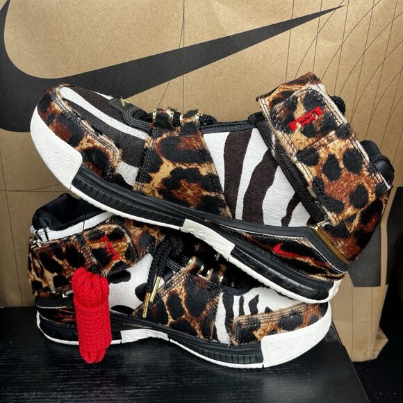 NEW Nike Zoom LeBron 2 II LX Beast 2023 Animal Print Size 10.5 DQ2439-200 main image 5